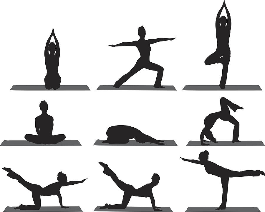 Sports women doing yoga Drawing by 4x6