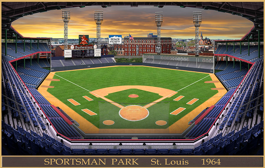 Sportsman Park 1964 Digital Art by Gary Grigsby