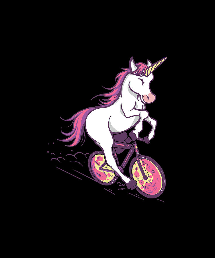 Sporty bicycle unicorn cool unicorn on racing bike Digital Art by ...