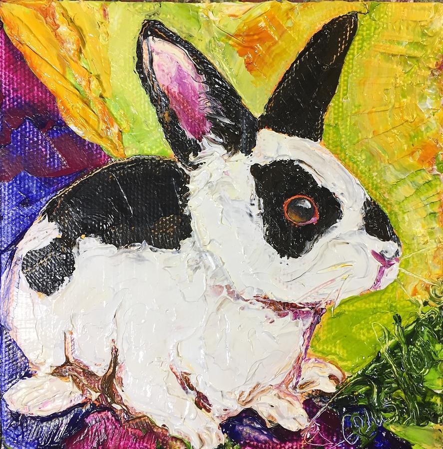 Spots the Bunny Rabbit Painting by Paris Wyatt Llanso
