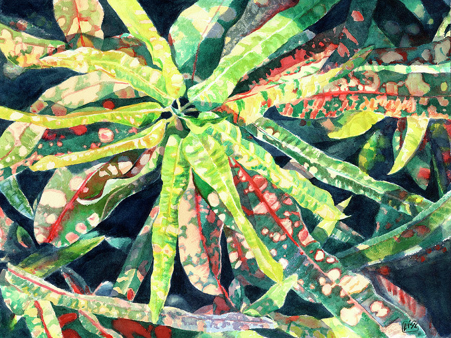 Spotted Leaves Painting by Lisa Tennant