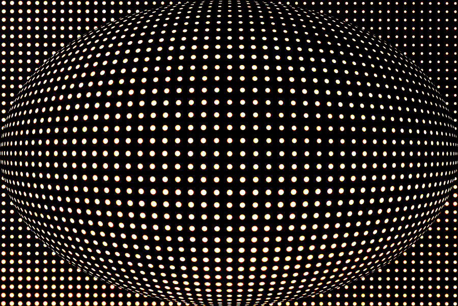 spotted spherical 3D effect black background Photograph by Severija Kirilovaite