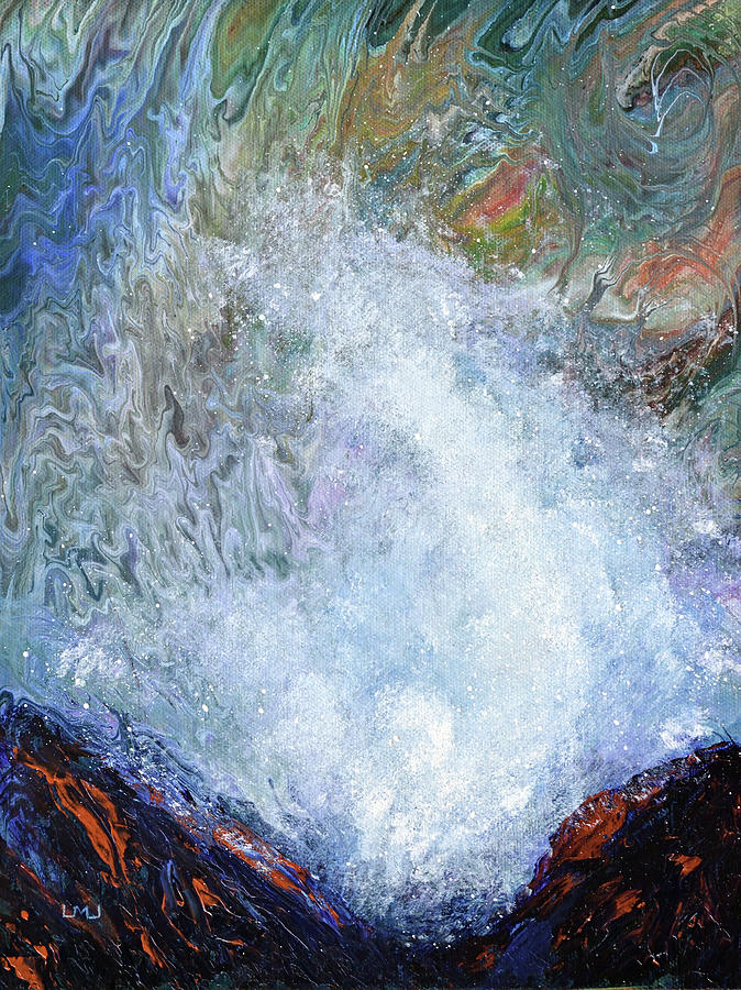 Impressionism Painting - Spouting Horns at Depoe Bay by Laura Iverson