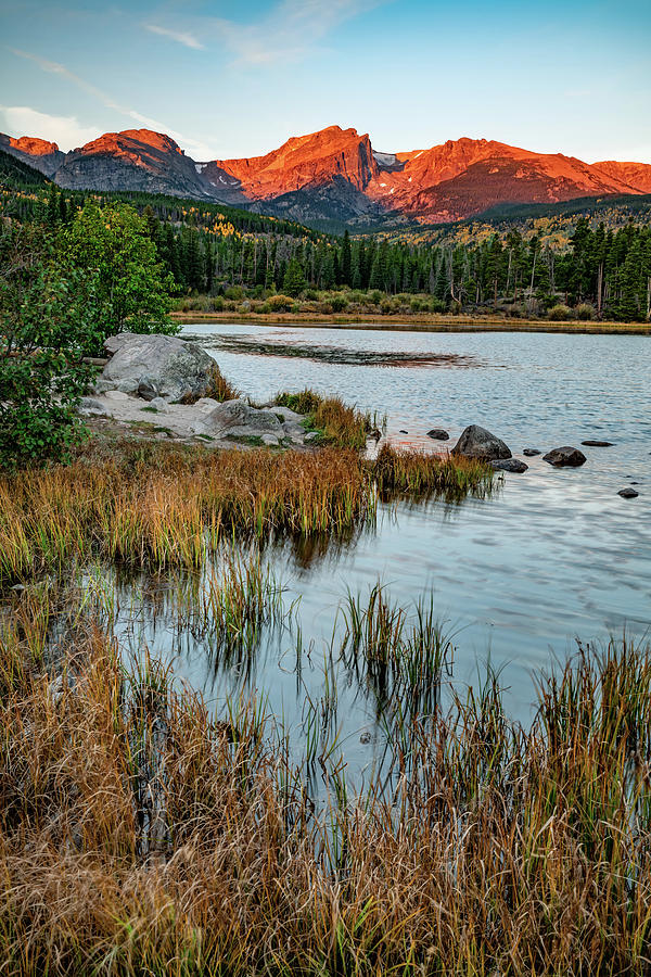 Sprague Lake Giants Painted Red - Rocky Mountain National Park ...