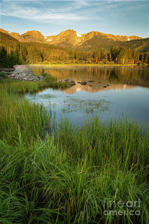 Sprague Lake In Rocky Mountain National Park At Sunrise Photograph