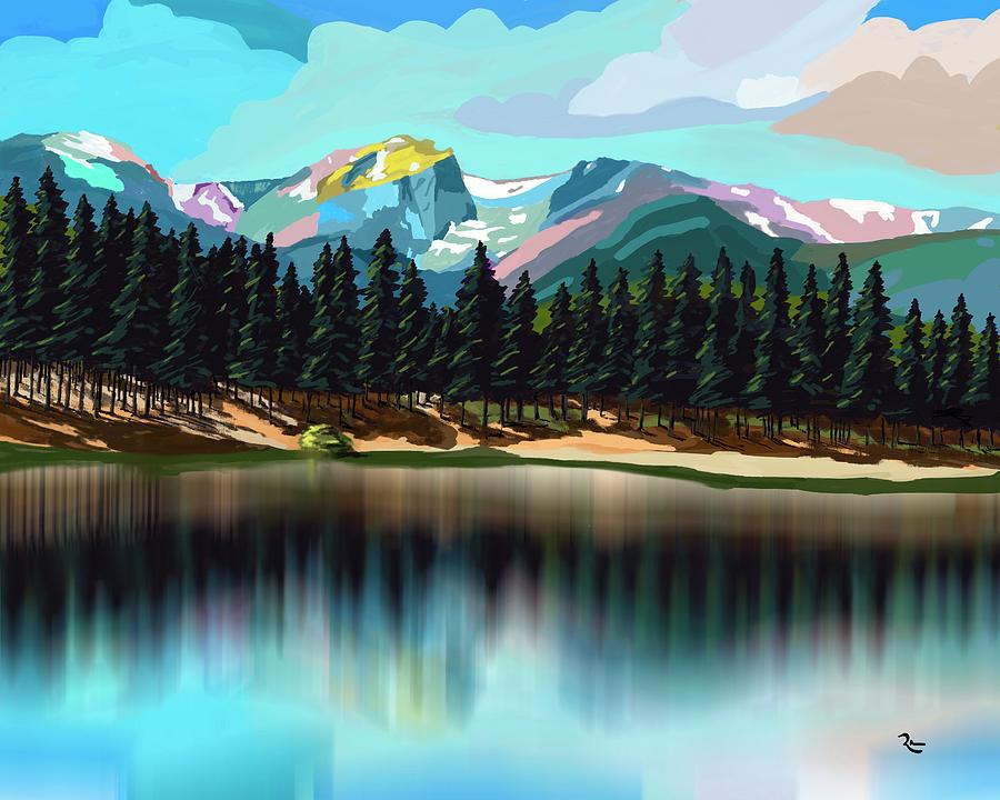 Sprague Lake Digital Art by Mark Ross