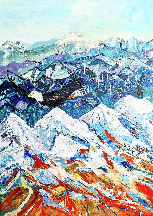 Sprawling Mountains Painting by Evelina Popilian