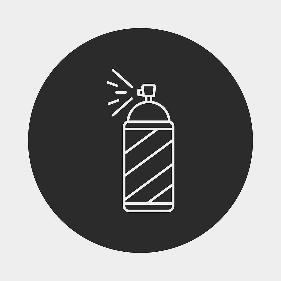 Spray painting line icon Drawing by Vectorchef