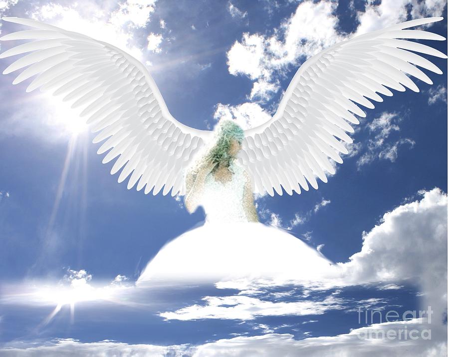 Angel Mixed Media - Spreading My Wings by Belinda Threeths