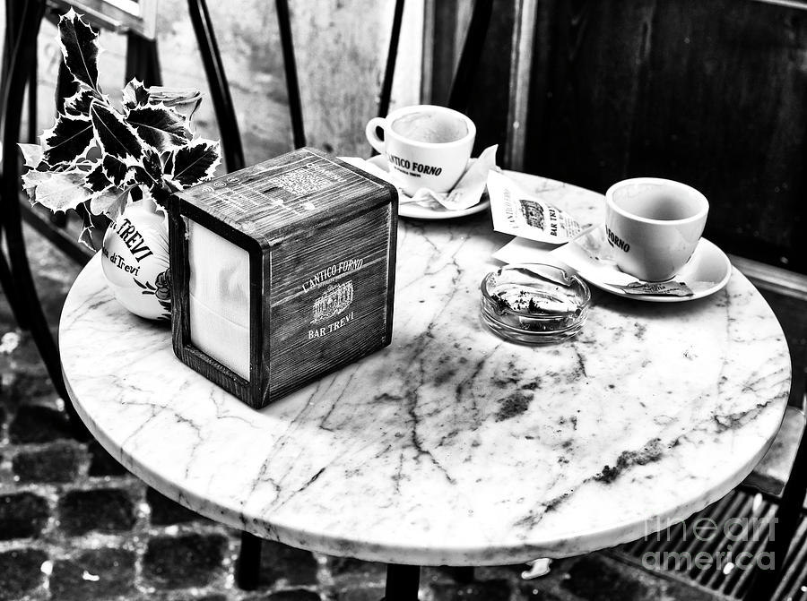 Espresso for Two at LAntico Forno in Rome Photograph by John Rizzuto