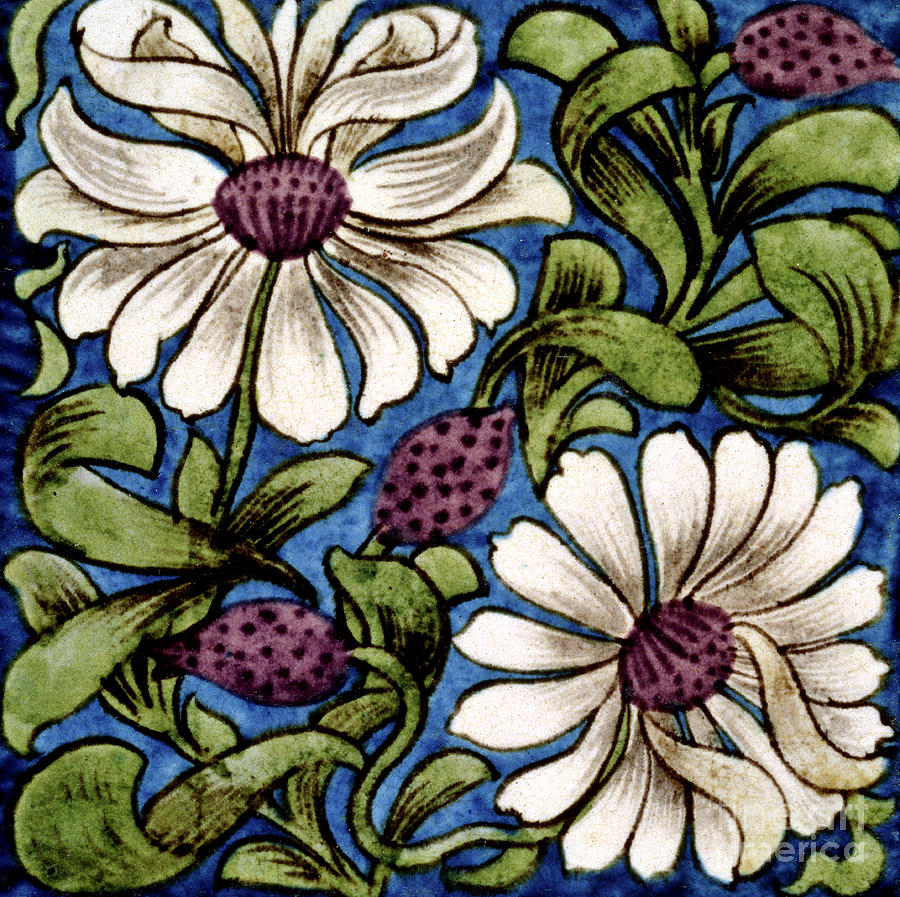 Sprig of Flowers Painting by William De Morgan