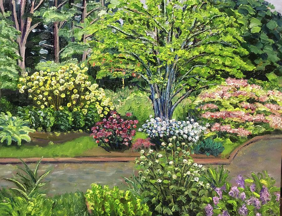 Spring Afternoon, Grandmothers Garden Painting by Richard Nowak