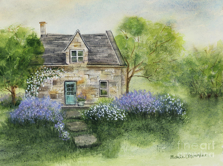 Spring at the Cottage Painting by Michelle Constantine
