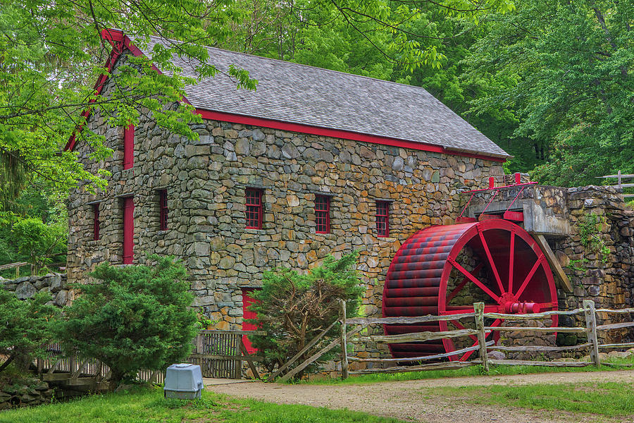 Spring at the Wayside Inn Grist Mill Photograph by Juergen Roth
