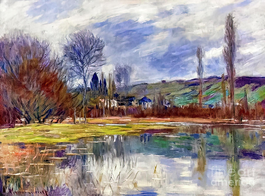 Spring at Vetheuil by Claude Monet 1881 Painting by Claude Monet