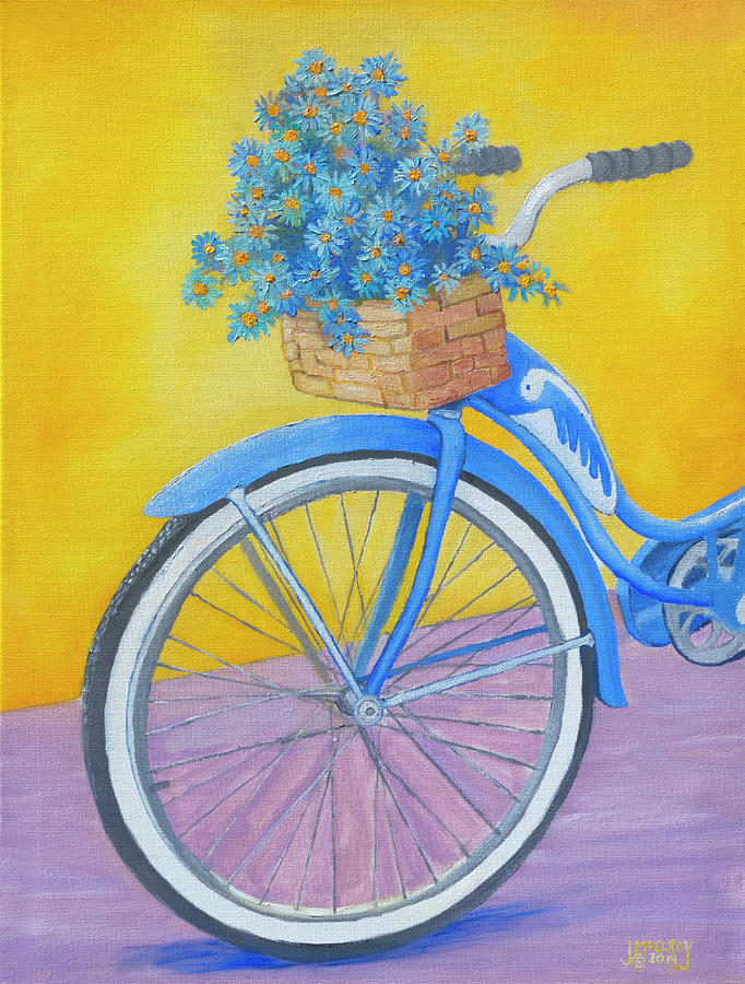 Spring Bike Ride Painting by Jerry McElroy