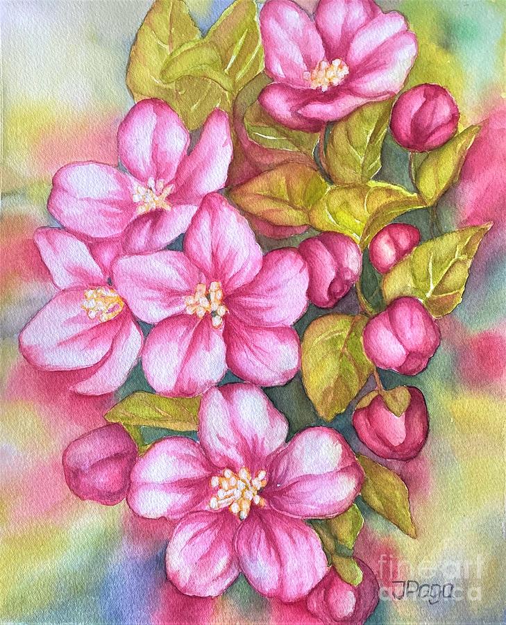 Spring blossoms Painting by Inese Poga