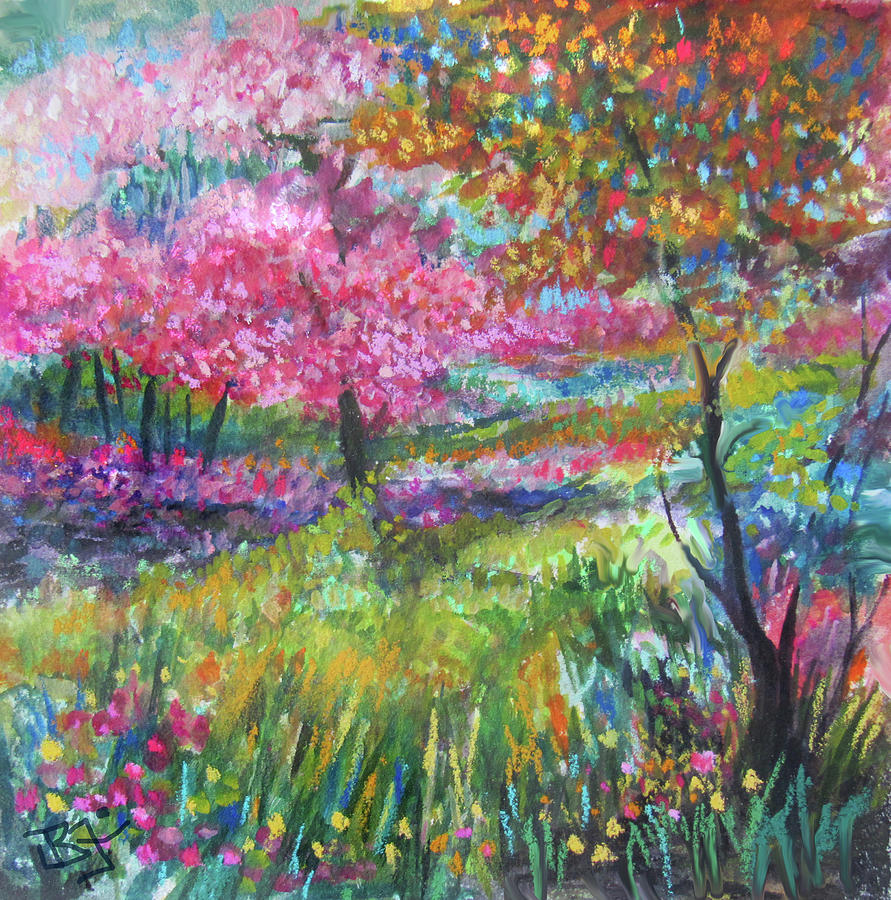 Spring Blossoms Painting by Jean Batzell Fitzgerald