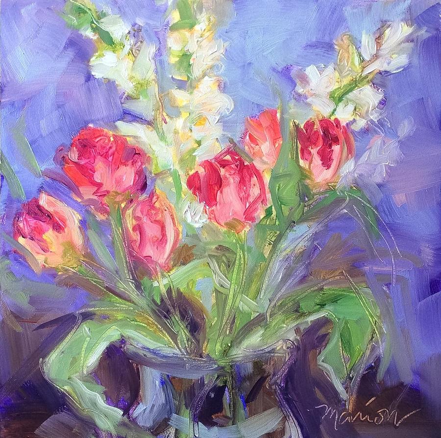 Spring Flowers Painting - Spring Bouquet by Marion Corbin Mayer Spring Flowers Painting - Spring Bouquet by Marion Corbin Mayer