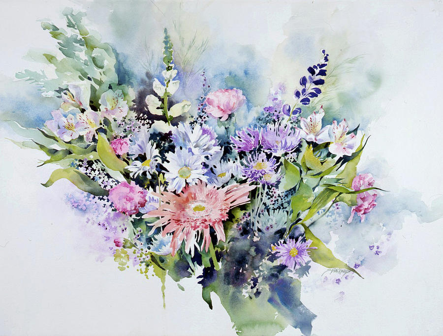 Spring Bouquet Painting by Susan Blackwood