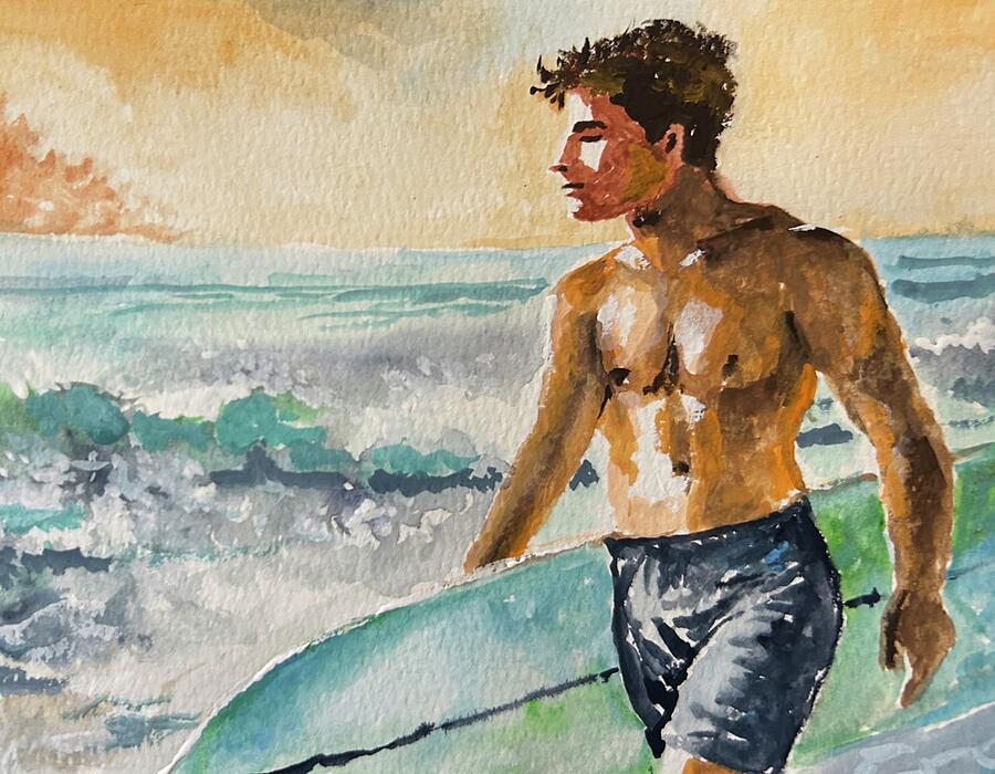 Spring Break, Surfs Up Painting by Larry Whitler Spring Break, Surfs Up Painting by Larry Whitler