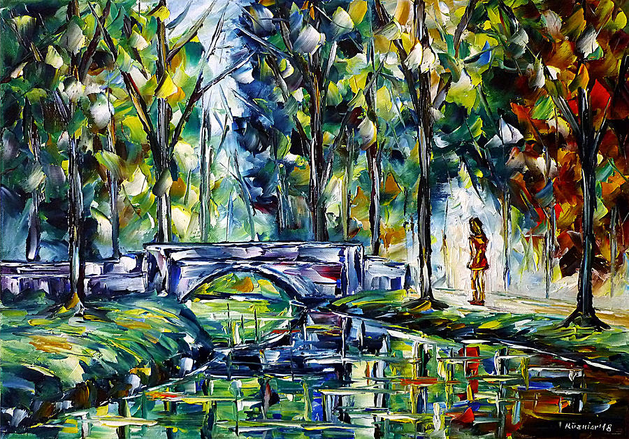 Spring By The River Painting by Mirek Kuzniar