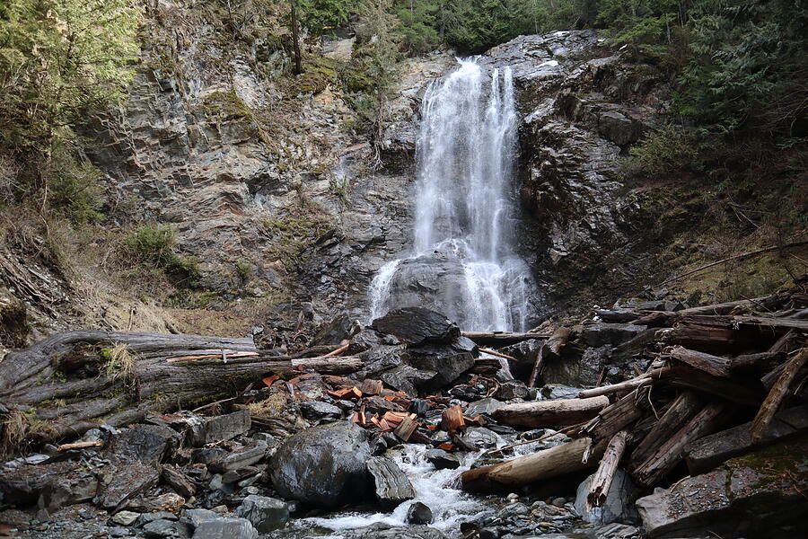 Rainbow Falls, BC - Spring Cascade Calm Photograph by Ian McAdie