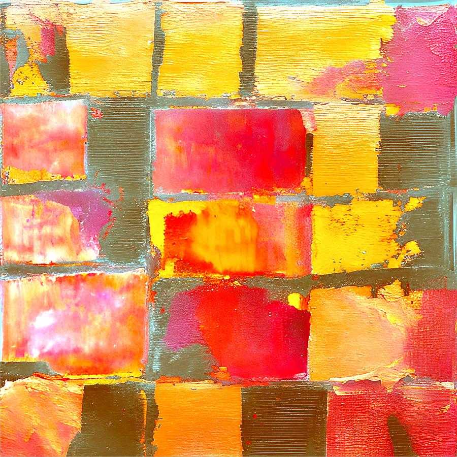 Spring Color Blocks Painting by Bonnie Bruno