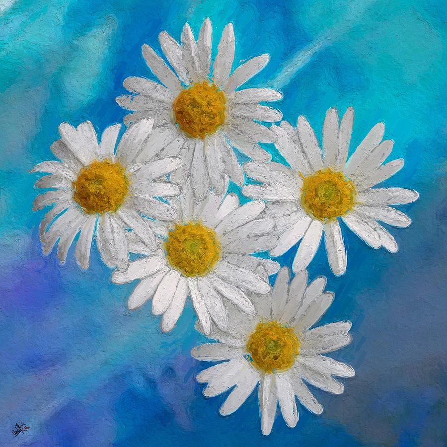 Spring Daisies Mixed Media by Anas Afash
