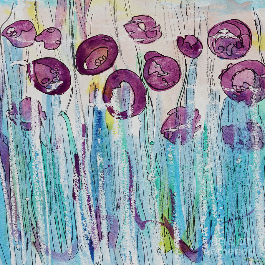 Spring Dream- Floral Abstract painting Painting by Patty Donoghue