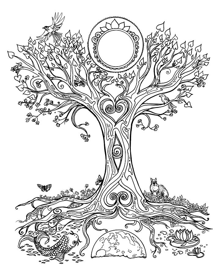 Black And White Drawing - Spring Equinox 2024 by Katherine Nutt