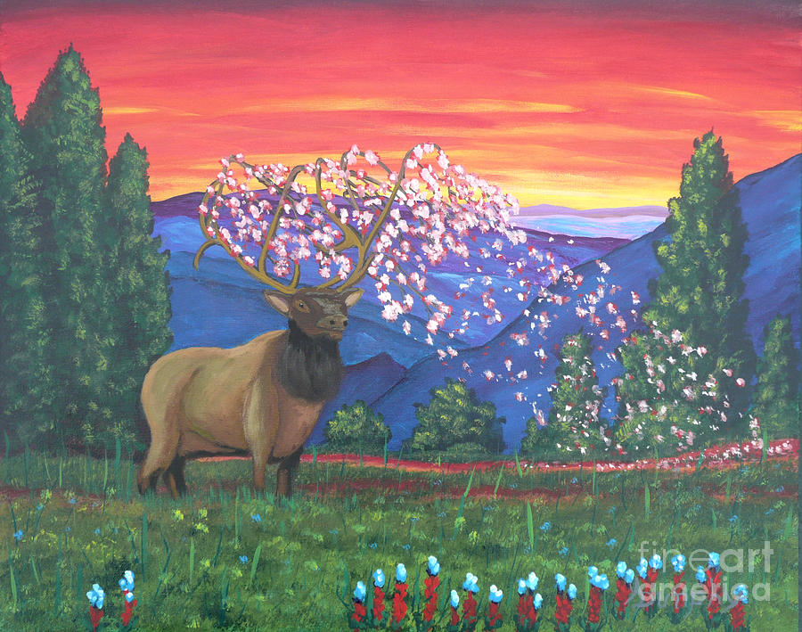 Deer Painting - Spring Fantasy by Anthony Dunphy