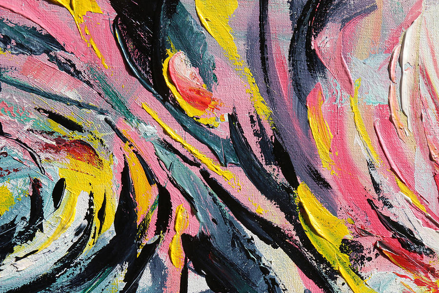 Abstract Oil Paint Texture On Canvas, Background by Julien