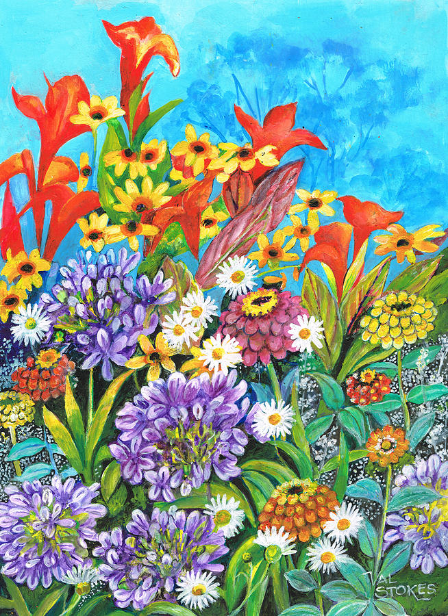 Spring Festivity Painting by Val Stokes
