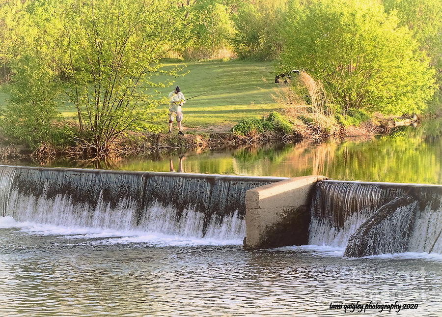 Spring Fishin At Wehrs Dam Photograph by Tami Quigley