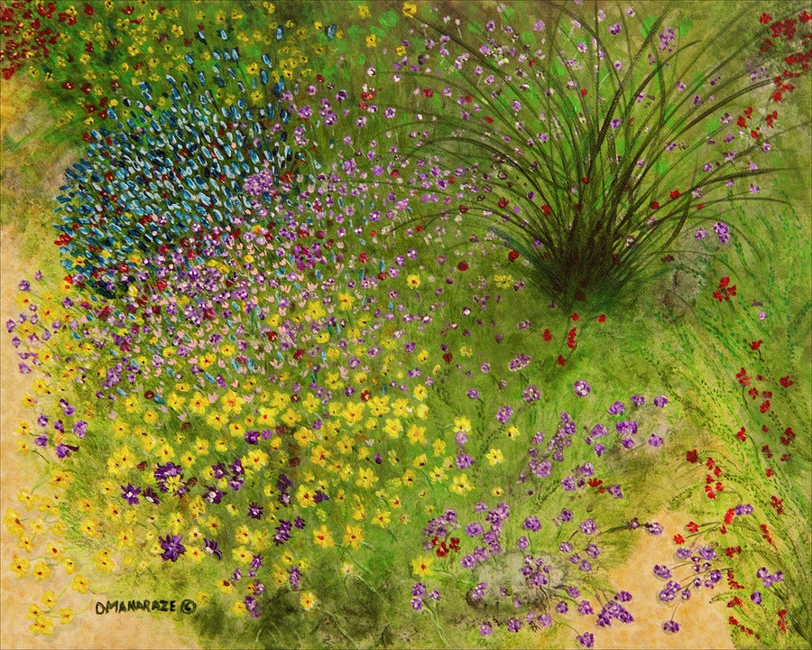 Spring Fling Painting by Donna  Manaraze