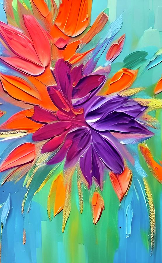 Spring Floral II Mixed Media by Bonnie Bruno
