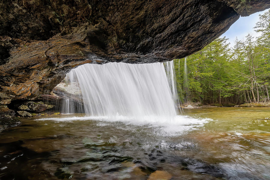 Spring Flow Over Beede Falls In Sandwich, Nh I Photograph
