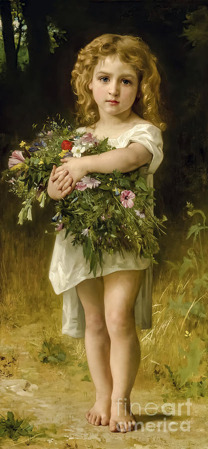 Spring Flowers by William-Adolphe Bouguereau  Photograph by Carlos Diaz