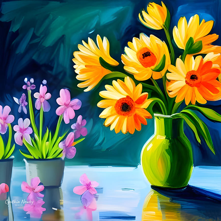 Spring Flowers Digital Art By Cindys Creative Corner Fine Art America 9662