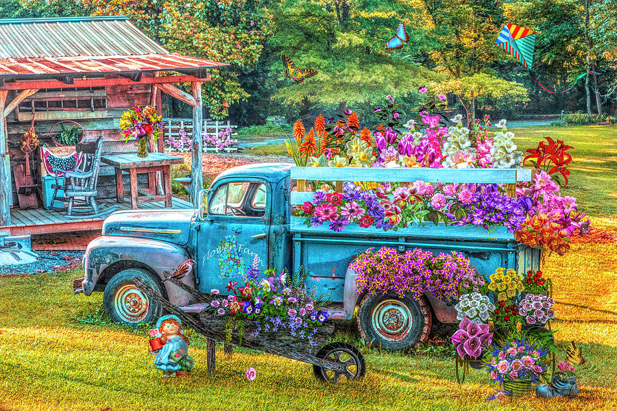 Spring Flowers for Sale Photograph by Debra and Dave Vanderlaan