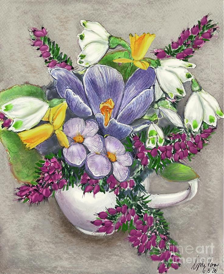 Spring flowers  Painting by Gita Vasa