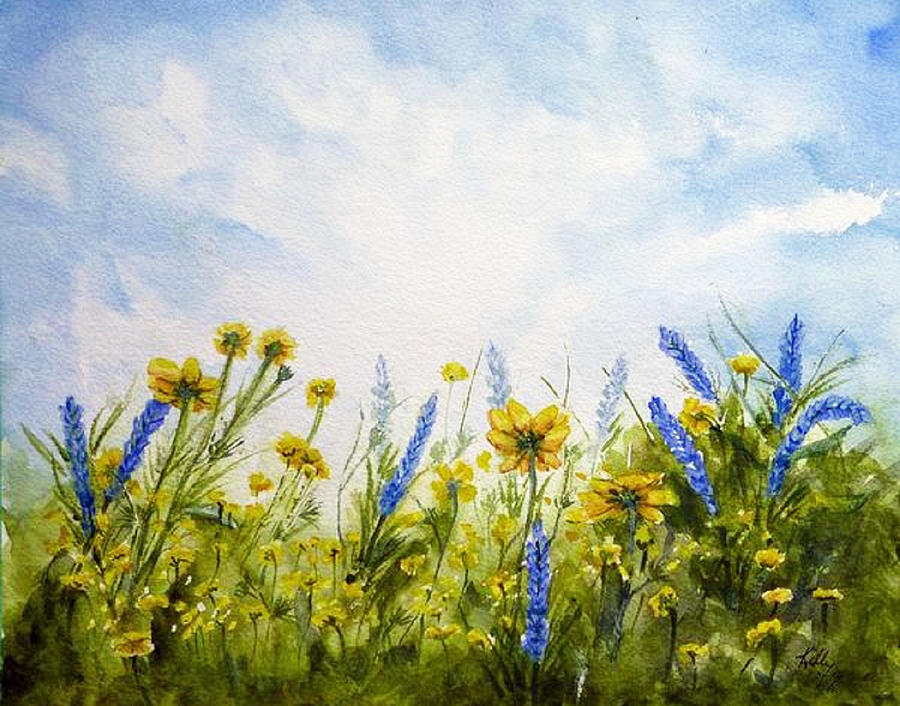Spring Flowers Painting by Kelly Mills