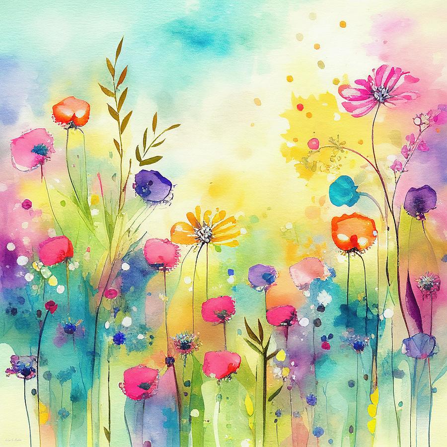 Spring Flowers Digital Art by Lisa S Baker
