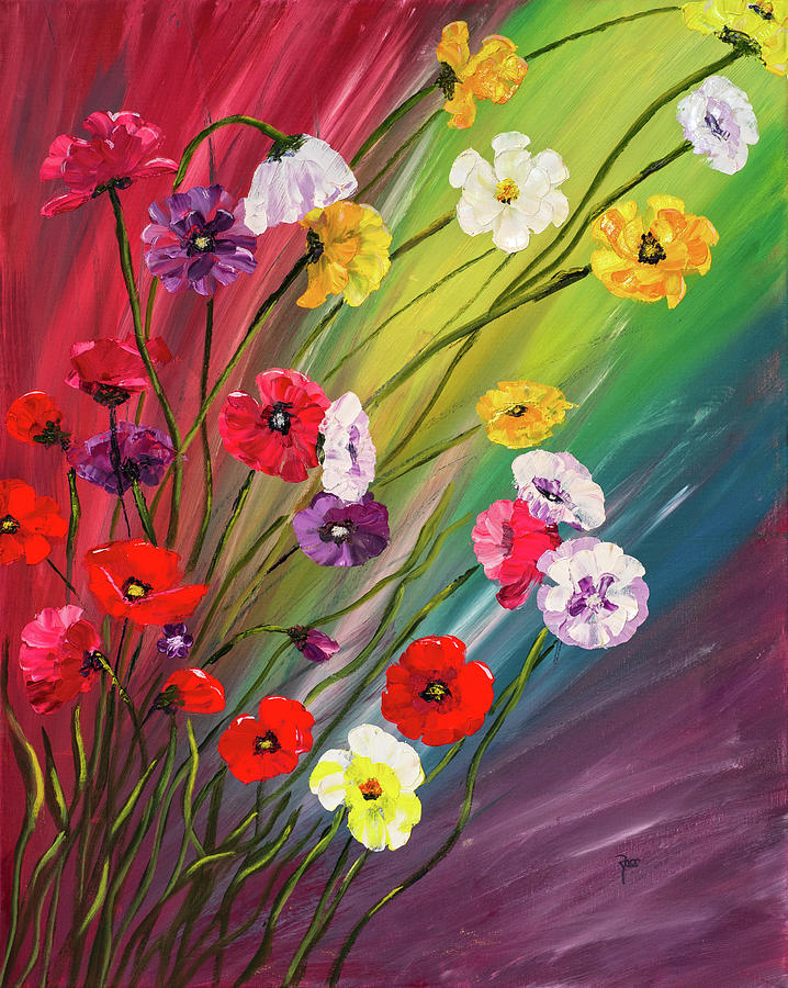 Spring Flowers Painting by Mark Ross