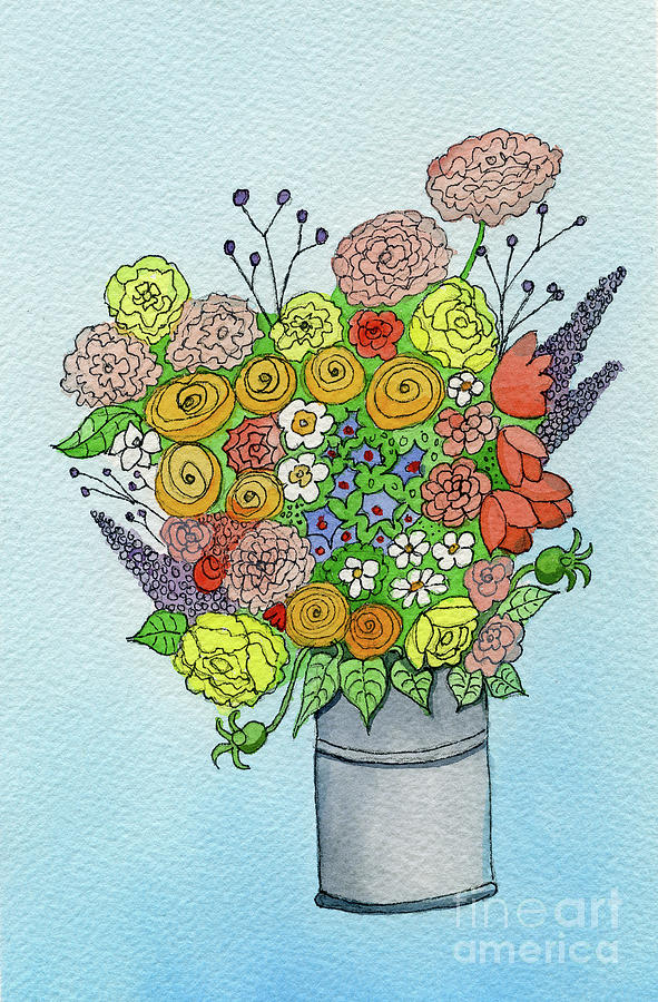 Spring Flowers Painting by Norma Appleton
