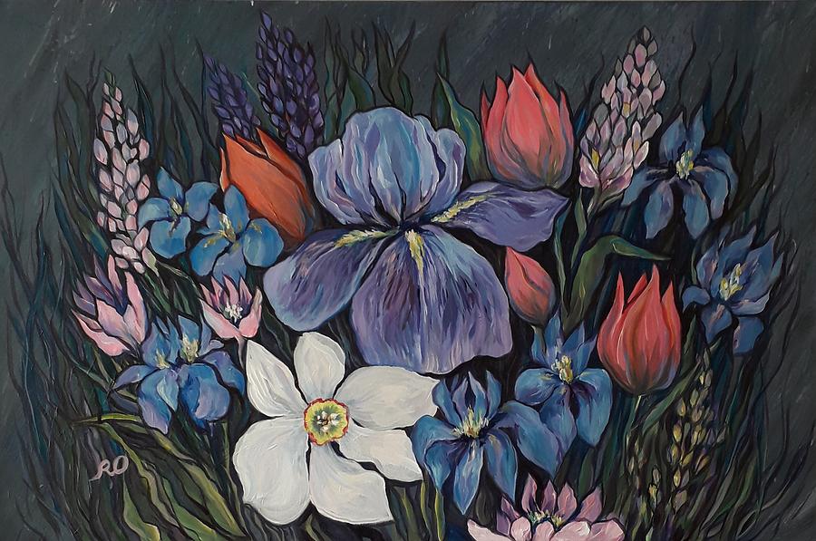 Spring flowers Painting by Olga Rokhmanyuk ROArtUS - Fine Art America