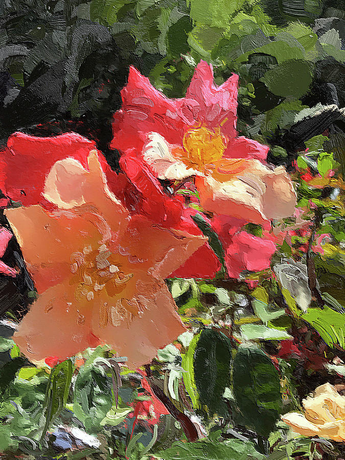 Spring Flowers Portland Oil Painting Digital Art by Tatiana Travelways