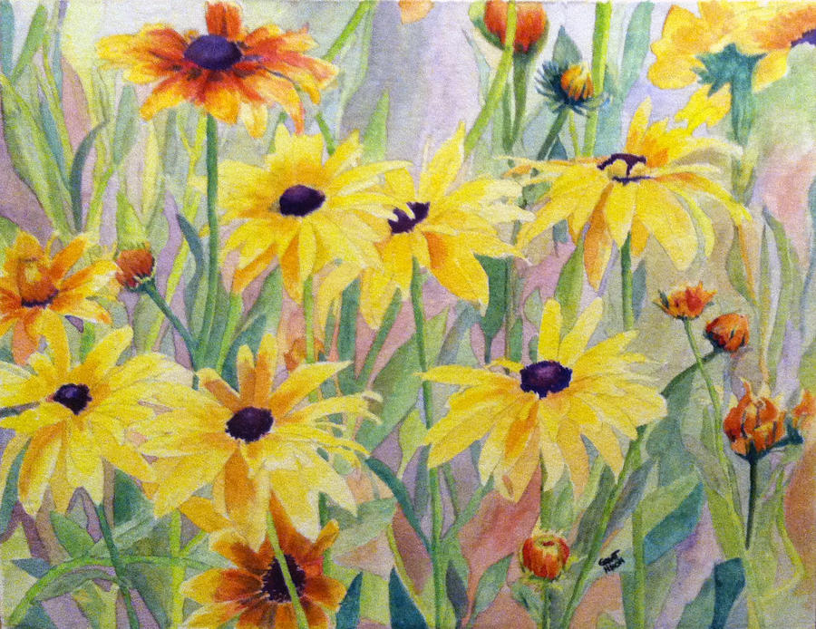 Spring Flowers Painting by Grant Nixon