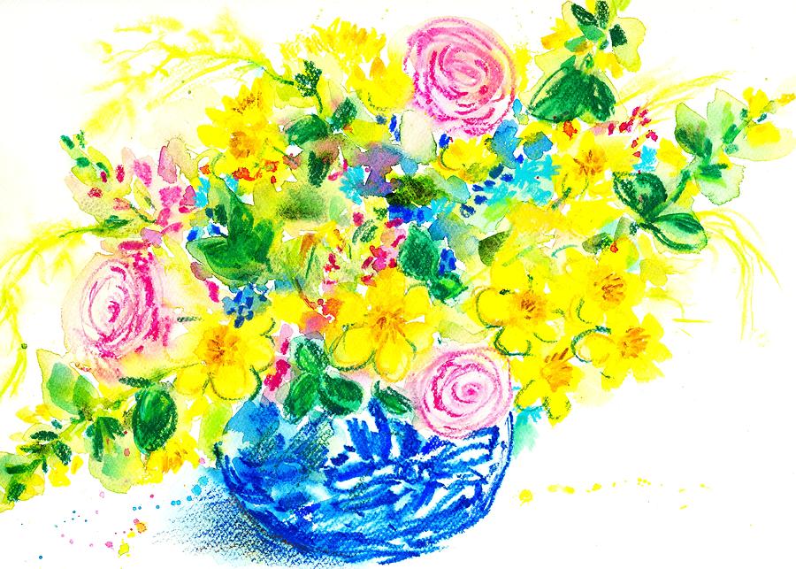 Spring flowers_2 Painting by Nataliya Vetter